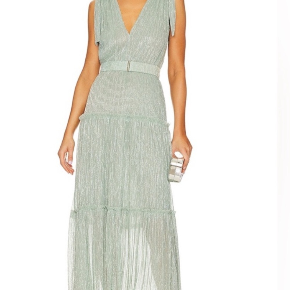 Sabina Musayev green Revolve dress and V-Neck for Weddings, or special event!